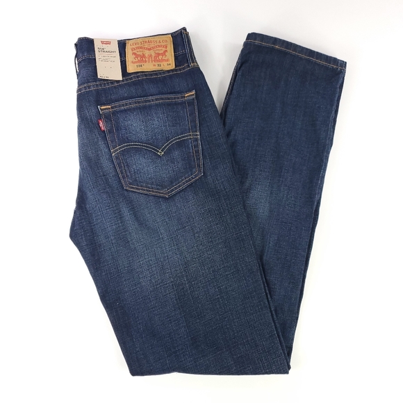 Levi's Other - Mens Dark Denim 514 Straight Jeans Size 32x34